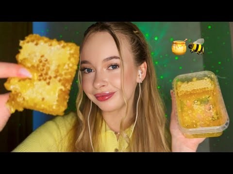 ASMR 🐝 HONEY COMB 🍯 mouth sounds & tingles