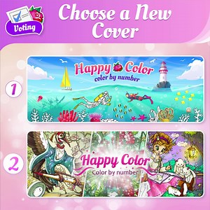 🌷Hello, Happy Colorfans! It's time to choose a new cover!😍 Which one do you like most?💕 We can't decide😅 Vote for your favorite cover in comments below!👇 #happycolor #happycolorbynumber #iamhappycolorfan #downloadhappycolor | Happy Color - Color by Number