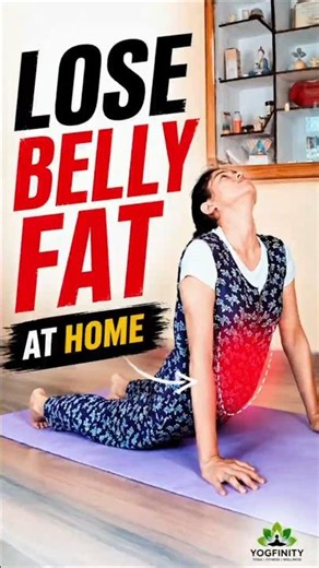 Lose Belly Fat at Home | Easy Yoga Stretch ⭐ #fitness #bellyfat #health #fatloss
