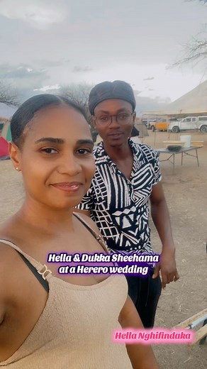 Ever wondered what to expect when going to a traditional Herero wedding?! This is it!! Bring your own stuff and enjoy; no burdening the bride and groom with tents and many unnecessary expenses afterwords… who knows the gentleman in the video with me? Stay tuned and follow me on TikTok. | Hella Nghifindaka - La Patrona