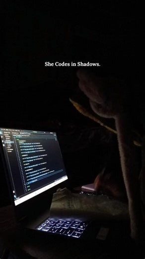 Not lucky.Just consistent 🩵 #SheCodesinShadows #Girltech #codinglife #womenintech #studentdeveloper