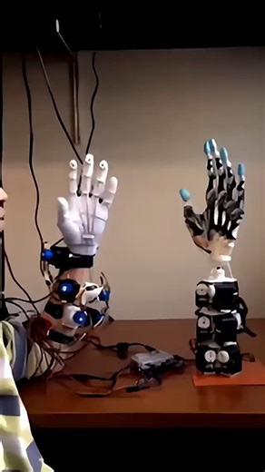 ROBONEWS with KEMABOTS🧿 on Instagram: "Bionic fingers use sensors, neural signals, and wireless systems to be remotely controlled with high precision. Through AI-assisted feedback and real time connectivity, users can adjust grip strength and movements even from a distance, blending human intent with smart technology. If you love robotics, send a gift on this reel — it supports my work and helps me build more advanced robots 🤖💙 Follow for daily robotics updates! #ai #tech #igreels #instaviral
