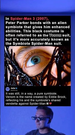 In Spider-Man 3 (2007), Peter Parker merges with an alien symbiote that amplifies his powers.