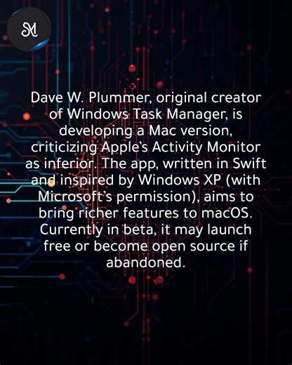 Windows Task Manager creator builds Mac version, says Activity Monitor blows XP code oked!