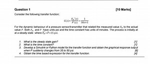 Question 1:Consider the following transfer function: G(s) =... | Filo