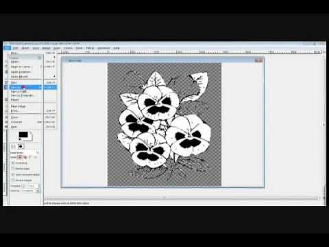 GIMP Tutorial | How to use digital stamp images in GIMP