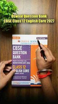 Oswaal Question Bank Class 12 English Core 2026-27 🔥 Best Book Review?