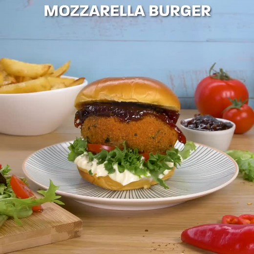 Delicious Mozzarella Burger and Vegetarian Options