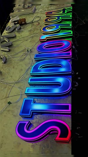 Custom Signs with Vibrant Colour Effects