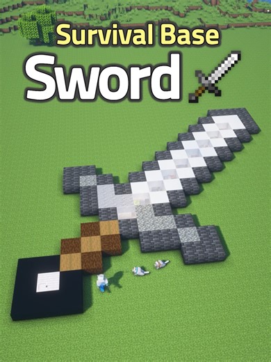 Build Your Own Minecraft Sword Shaped House