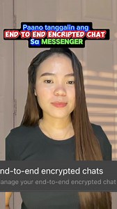 Ganito lang pala gagawin para matanggap ang end to end encripted chat sa messenger. #encriptedchat #videoviral | Juliana Page