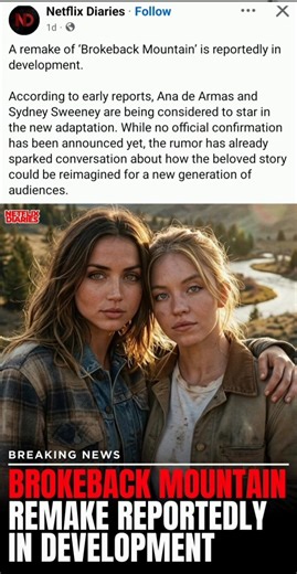 Brokeback Mountain REMAKE? 2 Chicks?? Sydney Sweeney? Something Suddenly Came Up🤣