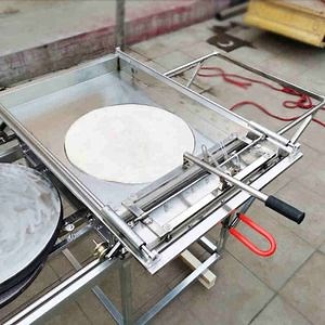 [Hot Item] Manual Flat Arabic Bread Making Machine Baked Flat Pancake Maker Hand Push Dosa Roti Injera Chapati Making Machine