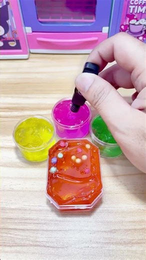 Colorful Clear Slime ASMR – Poking & Pressing Jelly Slime with Beads | Satisfying ASMR