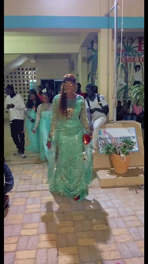 Elegant Green Dress at a Celebratory Event