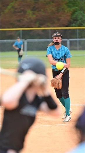 Softball Pitcher delivers Strike in Style: Slow-Mo! #Shorts