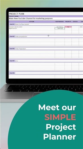 Stop Chaos: Minimalist Project Planner Template, Auto Color-Coding #project #productivity #template