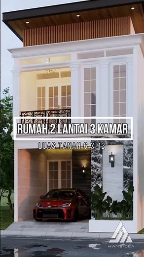 Desain Rumah 2 Lantai 6x12 Meter – Lengkap dengan Denah, Tampak 3D & RAB