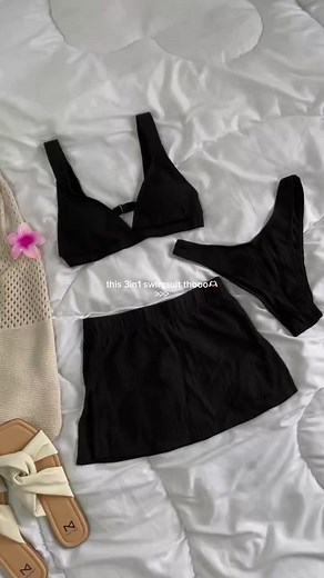 So inlove with this 3in1 swimsuit! 🤍✨ #swimwear #swimsuit #bikini #beachoutfit #fyp #trending