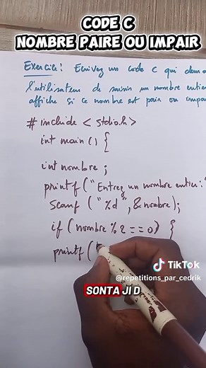 Écrire un code C pour vérifier si un nombre est pair ou impair