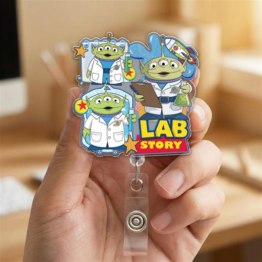 Toy Story Alien Lab Week 2026 Badge Reel, Lab Story Medical Badge Holder, Cute Science Lab Tech ID Reel, Nurse Gift, Lab Week 2026 G6HH06-07 - Etsy