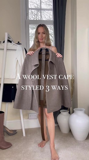45K views · 1.1K reactions | A wool vest cape styled 3 ways Do you...