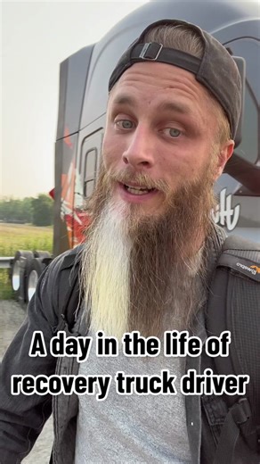 A day in the life of a recovery truck driver. #trucking #truckdriver #truckdrivers #tiktoktrucker #truckdriversoftiktok #longhaul #epic #fyp #Hirschbach #cdl #cdllife #freightliner #truck #kenworth #peterbilt #recovery #leasepurchase #international