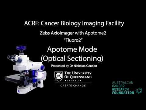 10. Zeiss AxioImager with Apotome Training - 'Fluoro2' - Apotome Mode (Optical Sectioning)