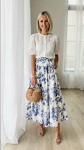 1 FALDA MIDI FLOREADA ES = A 4 LOOKS DIFERENTES ! #style #fashion #inspo #elegantstyle #faldas