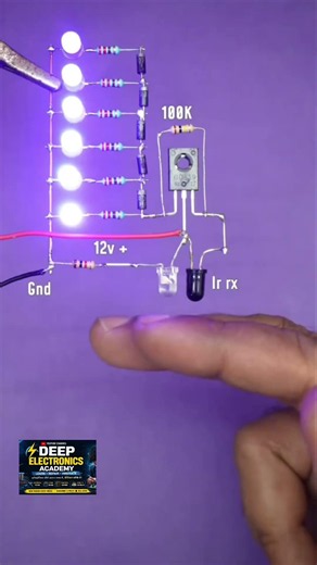 IR Sensor Indicator Project using BD139 Transistor 💡 | Simple Electronics #shorts