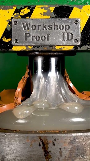 Stress Ball Gets Crushed By Hydraulic Press #shorts #physics