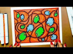 Zen Doodle Drawing Idea for Beginners || Wonderful & Easy Doodle Pattern Tutorial
