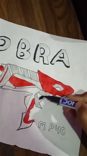 drawing 🏴‍☠️ cobra mp40 🏴‍☠️ from (ff) #fypシ゚viral #art