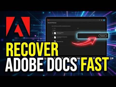 How to recover your documents with Adobe - Easy Tutorial