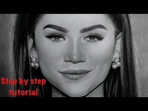 The shading process, step by step I Realistic skin shading I Zendaya