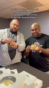 2.2K views · 31 reactions | The food review we have all been waiting for! AJ & Big Dave take on the Greenville Swamp Rabbits! A steak sandwich on ciabatta bread! #steak #greenvillesc #greenvilleswamprabbits #hockey #foodreview with Big Dave Eats | AJ Slambino | Facebook