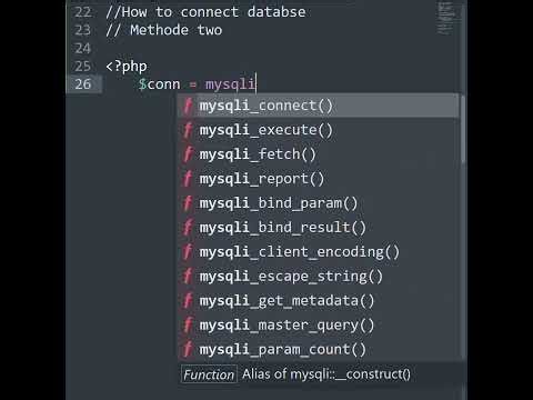 How to Connect database - Method two