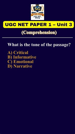 UGC NET Paper 1 Unit 3 Comprehension MCQ | Passage Questions & Answers | UGC NET 2026 Preparation