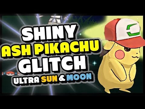 NEW SHINY ASH PIKACHU GLITCH - Pokemon Ultra Sun and Moon
