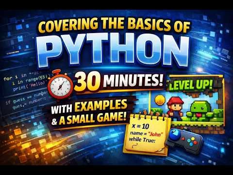 basics of python in 30mins with examples and a small game