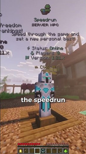 Speedrun Minecraft on our practice server! #minecraft #fyp #server #speedrun