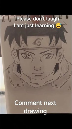 please don't laugh i am just learning 😅drawing of shisui uchiha