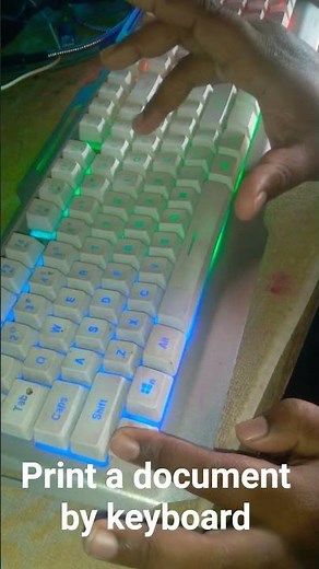 Print a document by keyboard