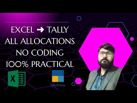 Excel to Tally All Allocations Import | No Coding | Complete Step by Step in Hindi
