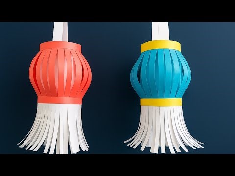 Easy Paper Lamp Making for Diwali | Beautiful DIY Deepavali Decoration Ideas | Paper Lantern Craft