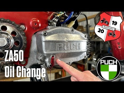 How To Do An Oil Change On A Puch ZA50 Motor!