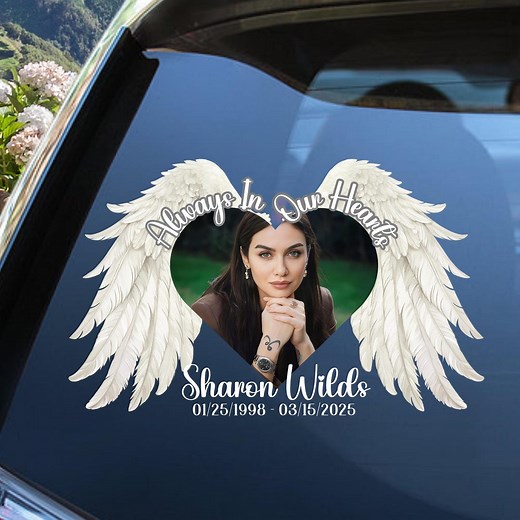 Custom Photo Memorial Decal | Personalized in Loving Memory Sticker | Car Window Vinyl Remembrance Tribute Keepsake - Etsy