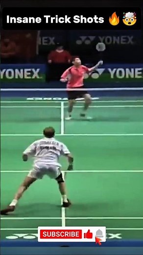 Top 10 Insane Trick Shots! Lin Dan vs Peter Gade 🔥| Unbelievable Badminton Skill #badminton #shorts