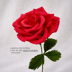 Beginner Crepe Paper Rose Tutorial – PDF Templates   Step by Step Video - Etsy Canada