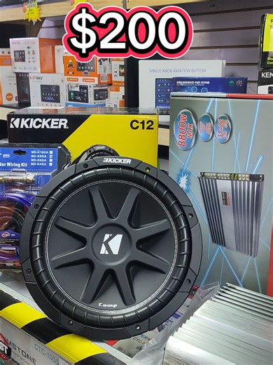 Combo Kicker Completo: Amplificador y Subwoofer por $200